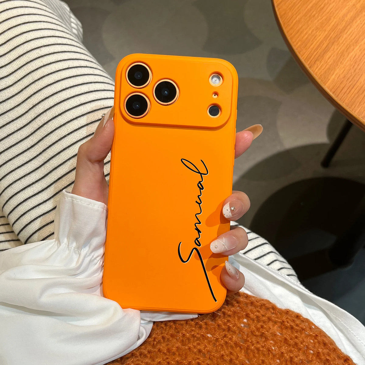 Personalized Custom Letters Name Colorful Soft Liquid Silica Gel Phone Case For iPhone 11 12 13 14 15 16 17 18 Pro Max 17Air