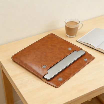 Simple Design 13/14/15/16 Inch Laptop Sleeve Case for M1 MacBook Air 13.6 Pro 14 16 PU Leather Laptop Pouch For HP Dell Huawei