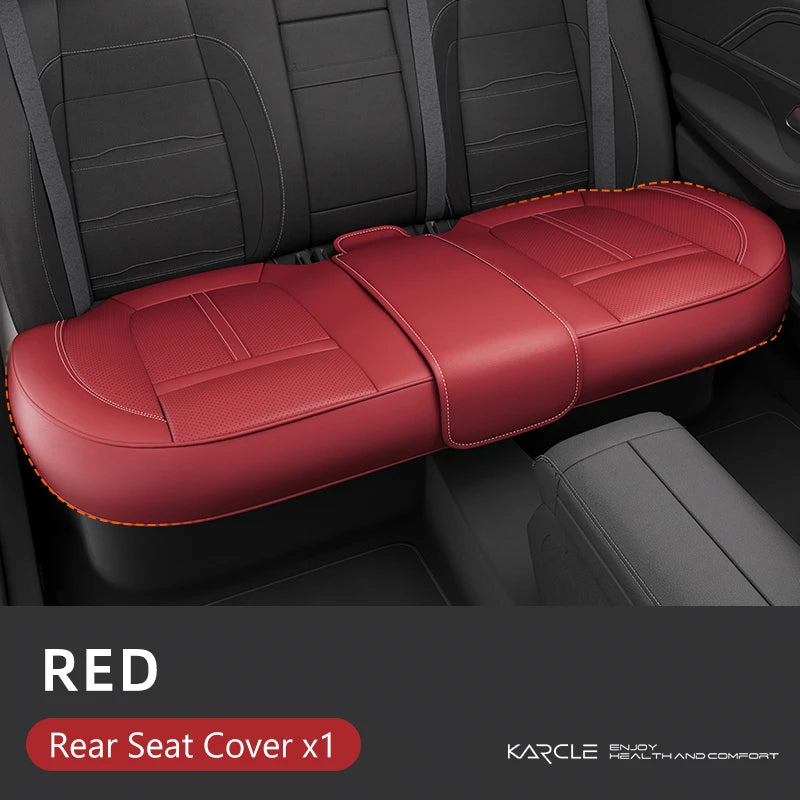 PU Leather Car Seat Cover Full Set 360°Surrounded Bottom Adjustable Back Seat Pad Waterproof Front Seat Cushion Car Accessories