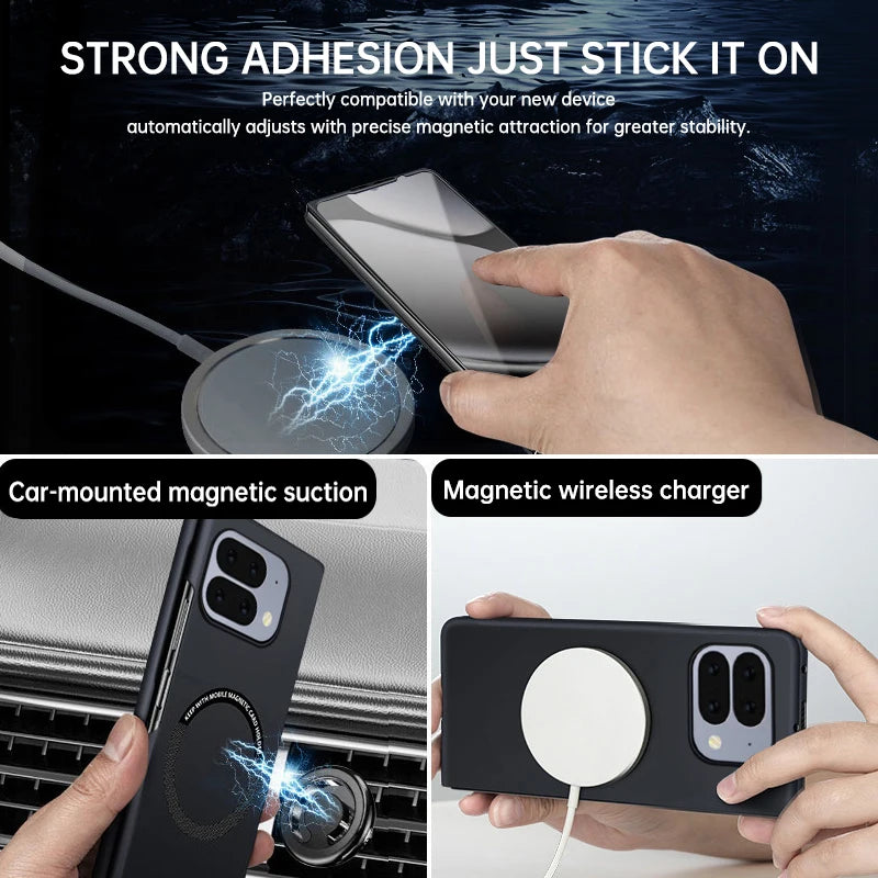 For Pixel 10 Pro Fold Frameless Magsafe Hard PC Case for Google Pixel10pro 9 Pro Fold 2 Wireless Charging Cover Ultra-thin