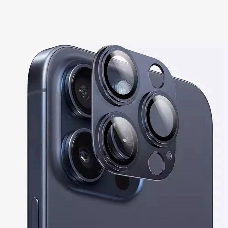 Camera Lens Protector For IPhone 15 16 Pro Max Metal Lens Ring Case Glass For IPhone 16 15 Plus 15 Pro Max Protective Lens Cap