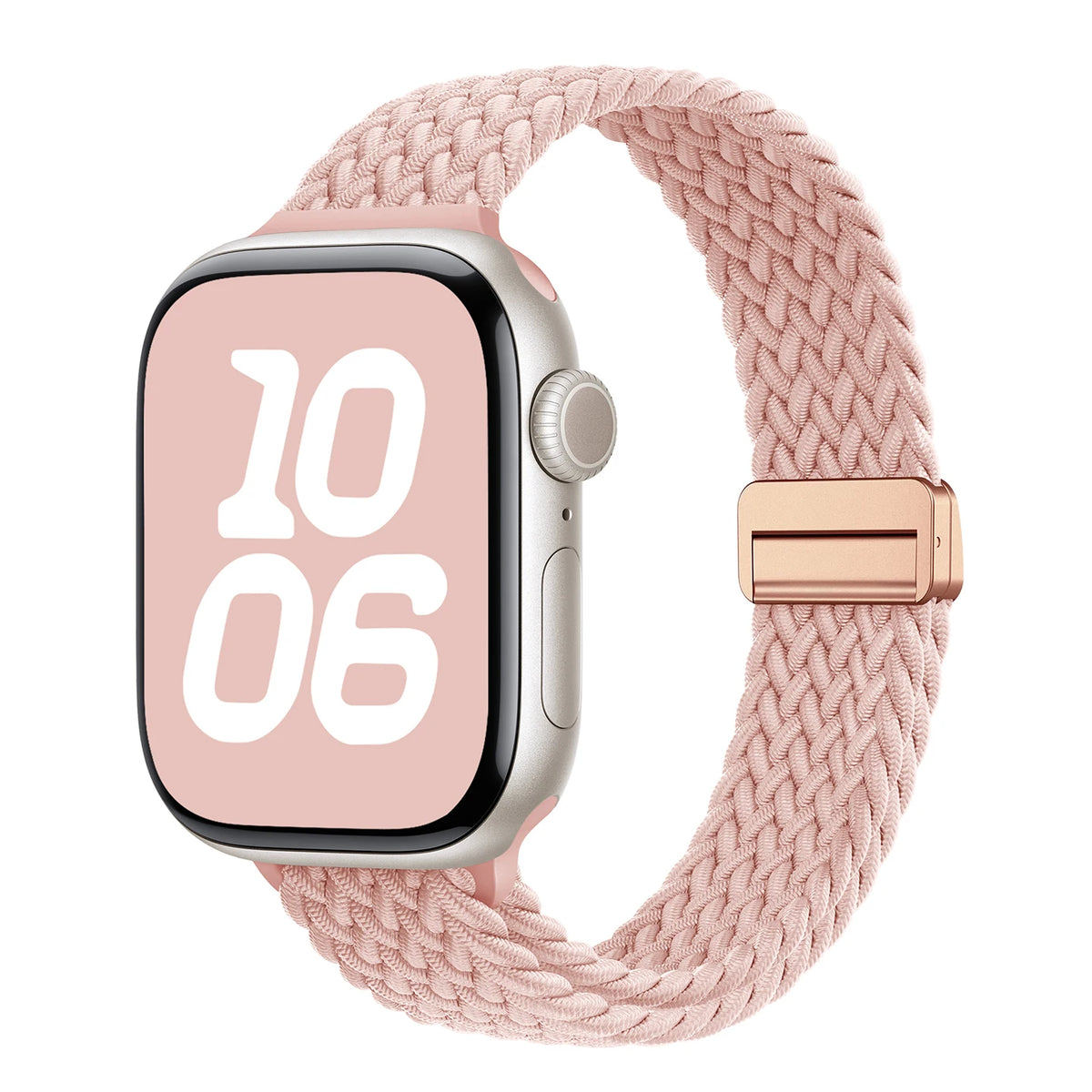 Braided Loop for Apple Watch 38 40 41 42 44 45 46 49mm for Woman Magnetic Nylon Elastic Replacement for Iwatch Series10 9 8 7 6