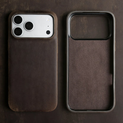 Crazy Horse Pattern Genuine Leather Case For iphone 17 Pro Max Air 16e 16 15 14 Plus 13 12 Mini 11 XR XS Max 7 8 Back Cover Case