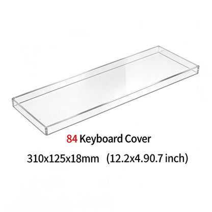 Clear Acrylic Mechanical Keyboard Dust Cover Protector Case For 60 96 98 104/108Key Transparent Anti-Dust Keyboard & Mouse Cover
