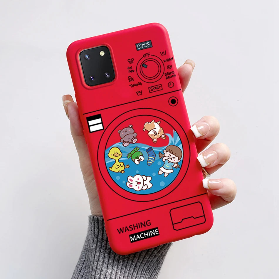 For Samsung Galaxy Note10 Lite Case SM-N770F 6.7'' Cute Bear Cartoon Cat Cover Soft TPU Phone Case For Samsung Note 10 Lite Bags