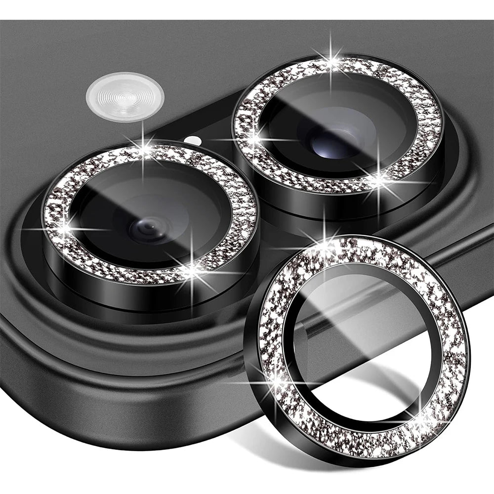 Glitter Cute Girly Camera Lens Protector Cover For iPhone 17 Air 17E 16E 16 E Pro Max 15 Plus 14 13 Mini 12 11 Phone Protection