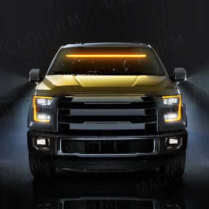 96 LED 3030 Beads Front Windshield Car Strobe Lamp Bar Traffic Signal Flashing Lamp Auto Roof Top Warning Light 12V Waterproof