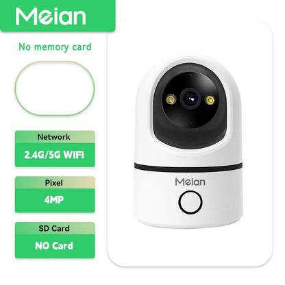 4MP HD 5G WiFi PTZ Camera Auto Tracking Cry Detector Home Indoor Security CCTV Surveillance Cameras Baby Monitor