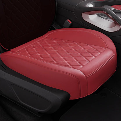 1PCS Nappa Leather Car Seat Cover Waterproof Wrap Around Bottom Seat Cushion Durable Car Seat Protector Universal Auto Seat Pad