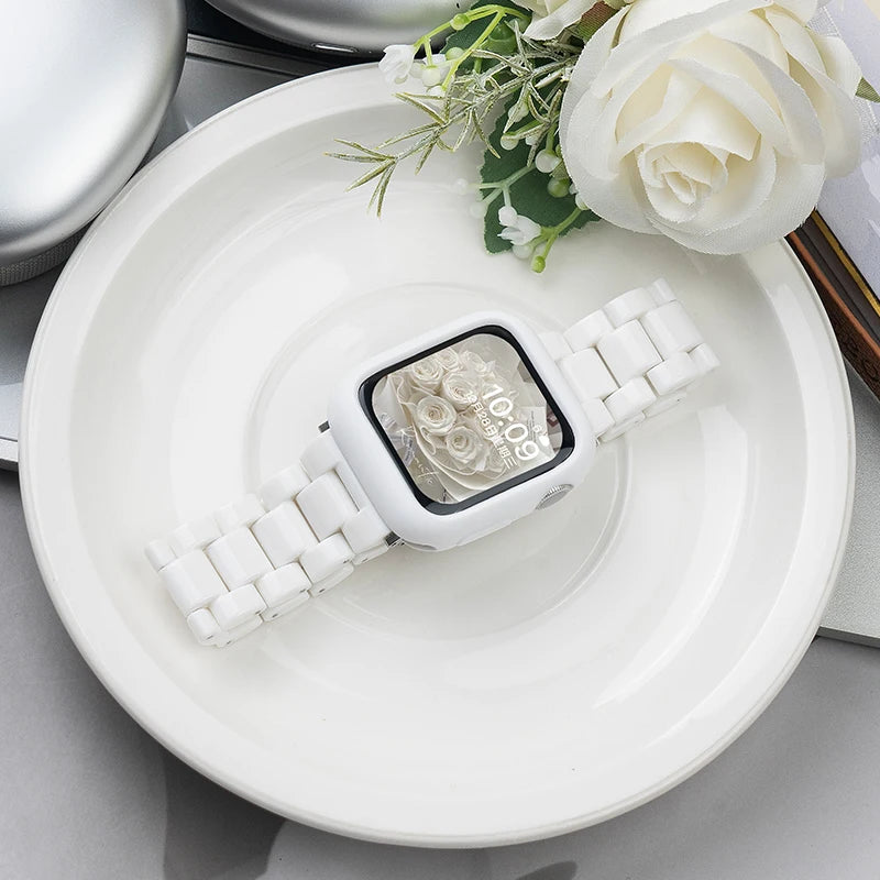 New Laser Transparent Strap for Apple Watch Band 44mm 40 41 45 38 49 46 42mm Correa Bracelet iWatch Series 12 11 10 9 8 7 6 5 4
