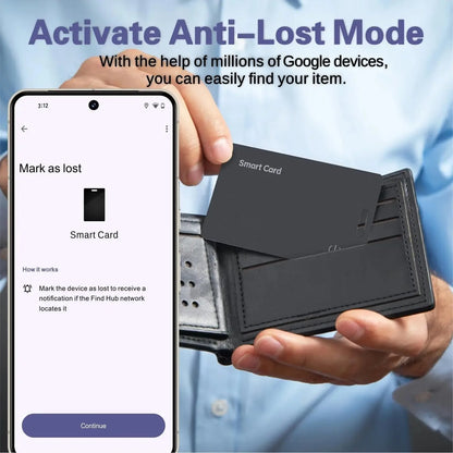Wallet Finder For Android, Wallet Tracker Card Google App, Wireless Rechargeable Item Locator, Ip68 Smartcard Tracker Tag