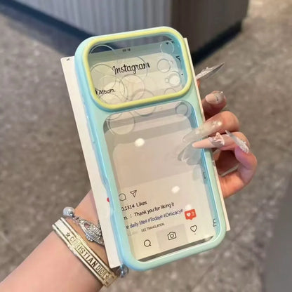 Luxury Candy Color Contrast Transparent Case For iPhone 17 16 15 Pro Max 14 Plus 11 12 13 Clear Ultra Slim Shockproof Ins Cover