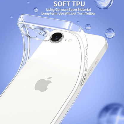 Ultra Thin Silicone Soft Case For iPhone 17e 16e 17 16 e Clear Transparent Back Cover For iPhone17e iPhone16e Shell Shockproof