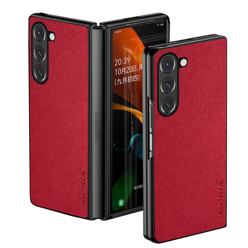 Case for Samsung Galaxy Z Fold 7 6 5 4 3 5G Fold6 coque Luxury textile Leather cover funda for samsung galaxy z fold 6 case capa