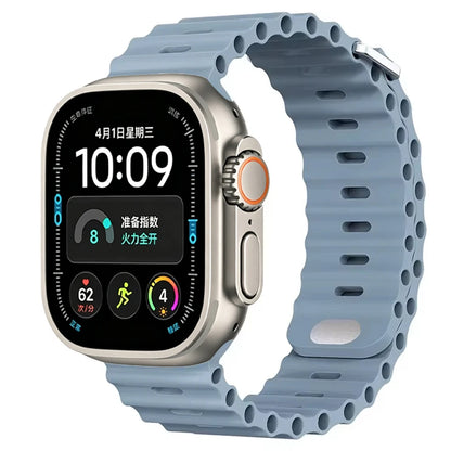 Ocean Silicone strap For Apple Watch Ultra 4 3 2 1 Band 49mm 12 11 10 9 8 7 46mm 45mm 41mm band iWatch 6 5 4 SE3 44mm 40mm 42mm