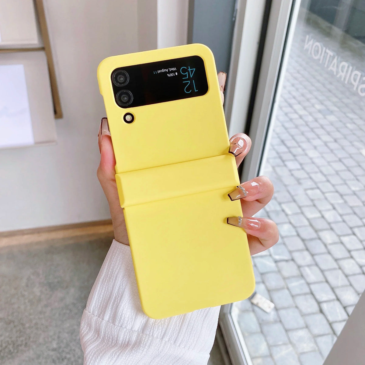 Luxury Ultra Slim Hard Folding Phone Case for Samsung Galaxy Z Flip 8 7 FE 6 5 4 3 Shockproof Foldable Skin Feel Protector Cover