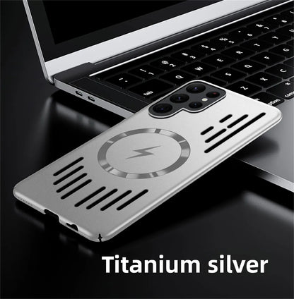 Heat Dissipation Magnetic Phone Case for Samsung Galaxy S25 FE Edge S26 S24 Ultra S23 S22 Plus for Magsafe Hard PC Back Cover