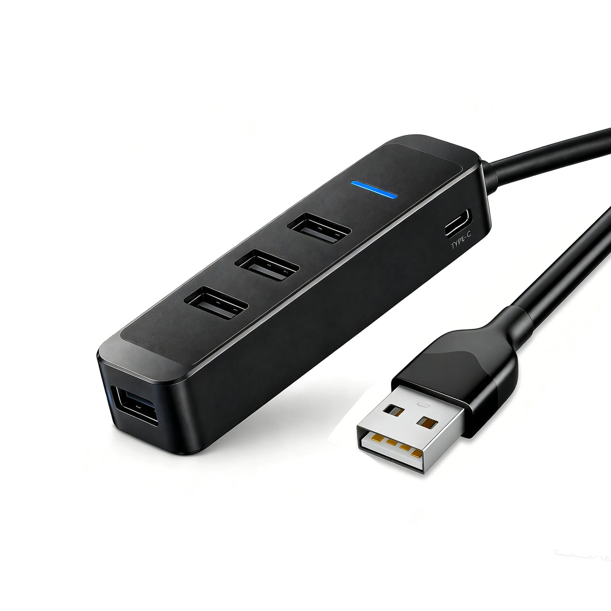 4 Port USB 2.0 Hub 5V 2A Powered USB Splitter 1M 3M 5M 10M 15M Long Cable Multi USB Port Extender for Laptop External Hard Drive