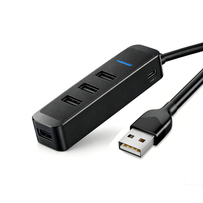 4 Port USB 2.0 Hub 5V 2A Powered USB Splitter 1M 3M 5M 10M 15M Long Cable Multi USB Port Extender for Laptop External Hard Drive
