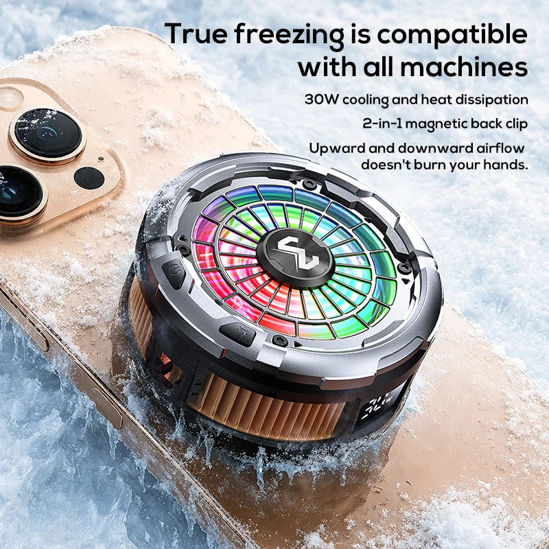 MEMO CX26 30W Phone Cooler Magnetic Semiconductor Cooling Fan AI Temp Control No Condensation RGB Gaming Radiat