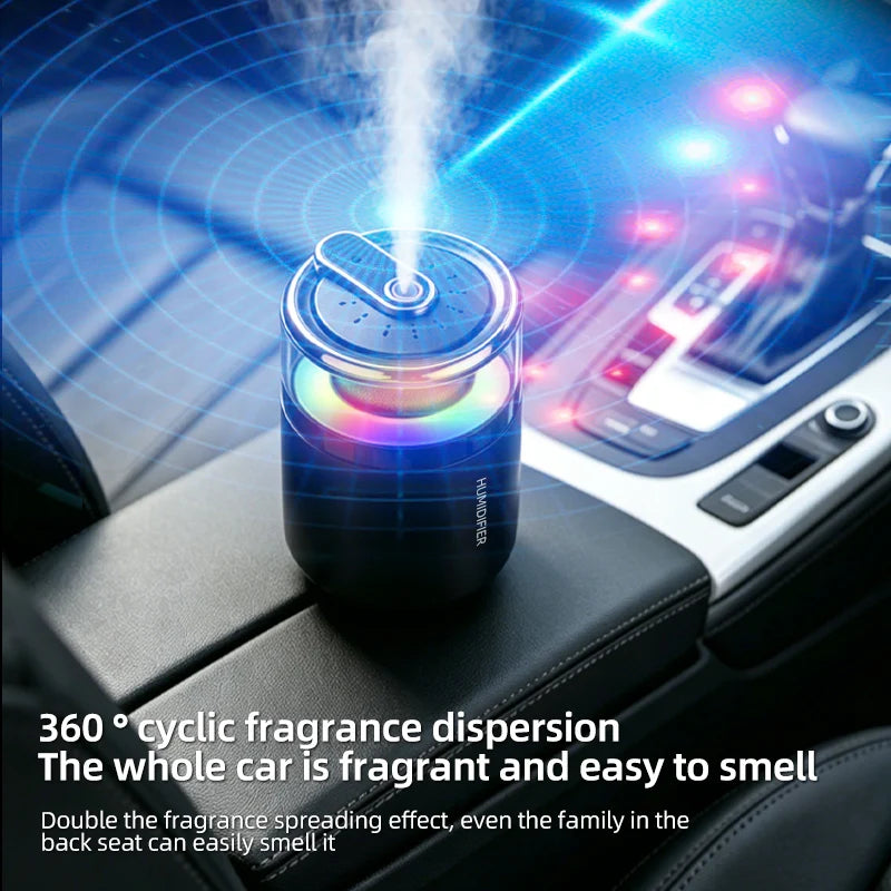USB Starry Sky Car Humidifier & Aroma Diffuser, Mini Portable Nebulization Air Freshener with RGB Light, Fits Car, Home, Office