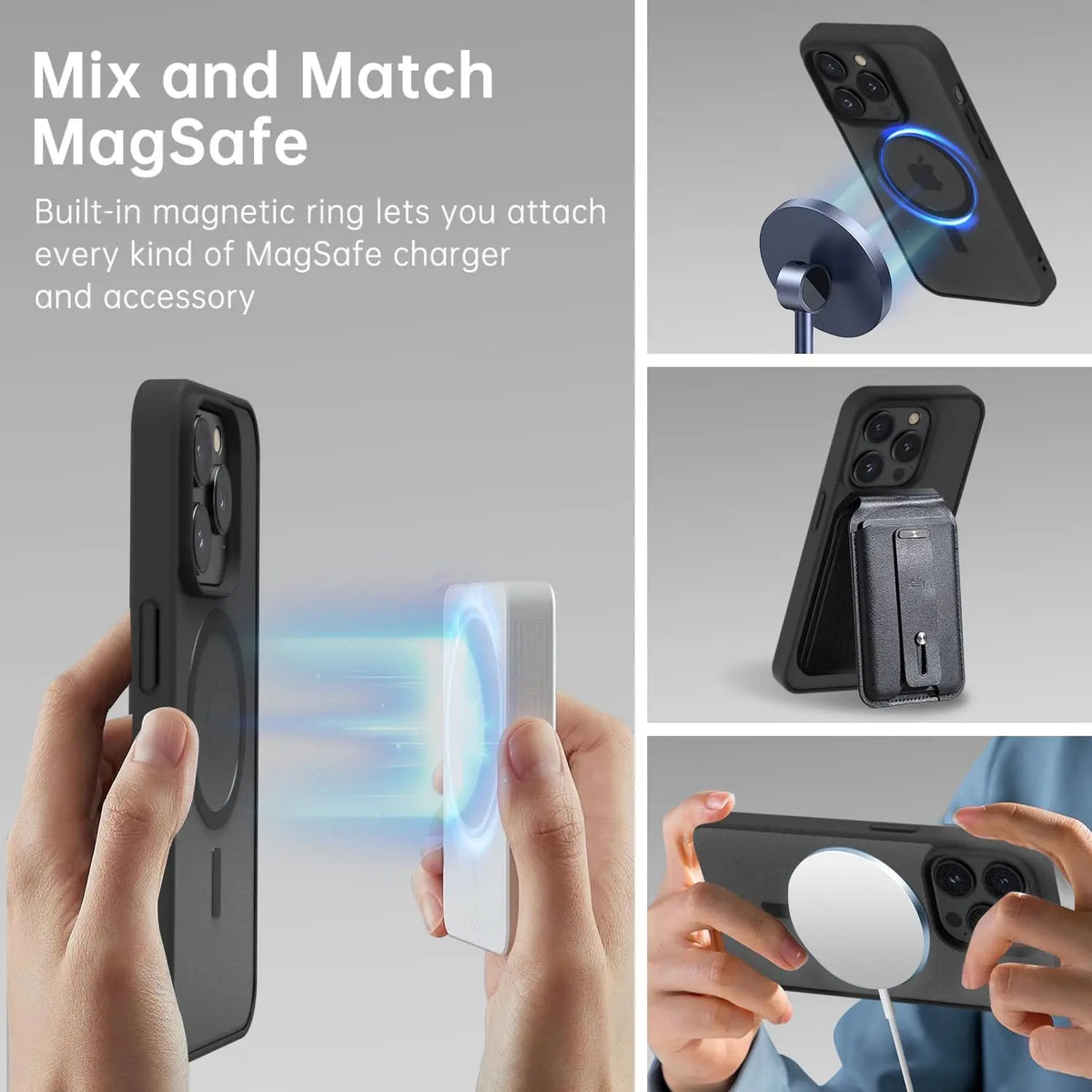 Not Yellowing Case For Magsafe Mag Safe iPhone 16 Pro Max 15 Plus 14 13 Mini 12 11 SE 2022 2020 8 16Pro Hybird Cover Accessories