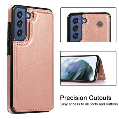 Leather Case For Samsung Galaxy S23 S22 S21 S20 FE S10 S9 S8 Note 20 10 9 8 Ultra Plus Card Slots Stand Holder Phone Bag Cover