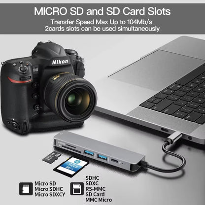 USB C Hub to 4K HDMI-Compatible USB 3.0 2.0 Type C PD Charging Dock for MacBook iPad Samsung S10 Dex TV Mouse Keyboard U Disk