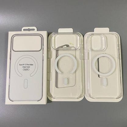 Original Magnetic Clear Phone Case For iPhone 18 17 16 15 14 13 12 Pro Max For Magsafe Wireless Charging With Camera Button
