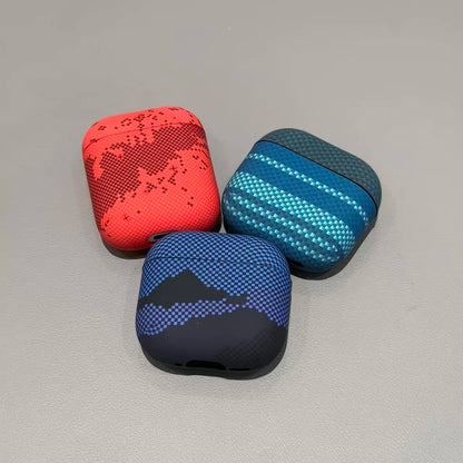 Carbon Fibre Pattern Earphone Case Cover for AirPods 1 2 3 4 Pro 2 Pro 3 Wireless Bluetooth Headset Protective Cover