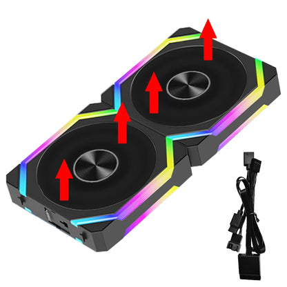 JUMPEAK CS120 ARGB Cooling Fan 360mm 240mm Modular Stackable Splicing Silent 120mm RGB Fans Kit For Gaming PC Case Water Cooler