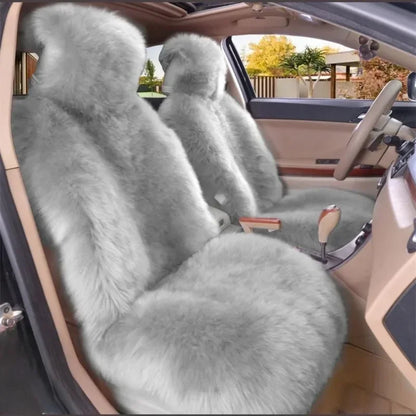 1PC Warm Plush Car Seat Cushion, Universal Long Wool Fur Car Front Seat Protect Cushion Mat, Car Seat Covers Auto Accessories