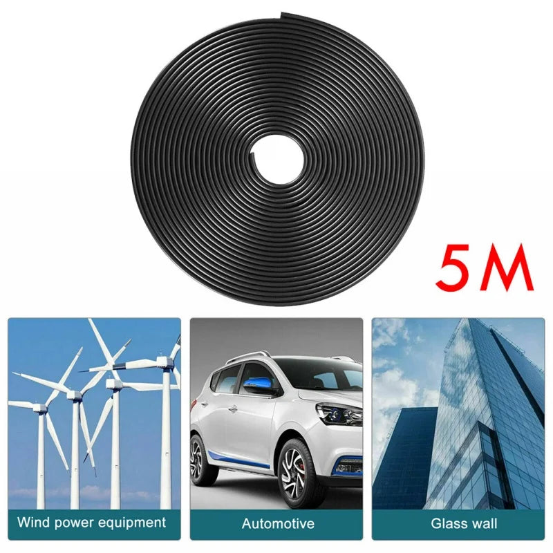 5M Rubber Edging Trim Strip 5M Car Door Edge Protector Strip 1x Rubber Edging Trim Strip 5M Car Door Edge Protector Strip