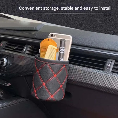 Car Outlet Air Vent Clip Storage Organizer Phone Holder Trash Box Sunglasses Storage Bags Multifunctional Hanging Accessories