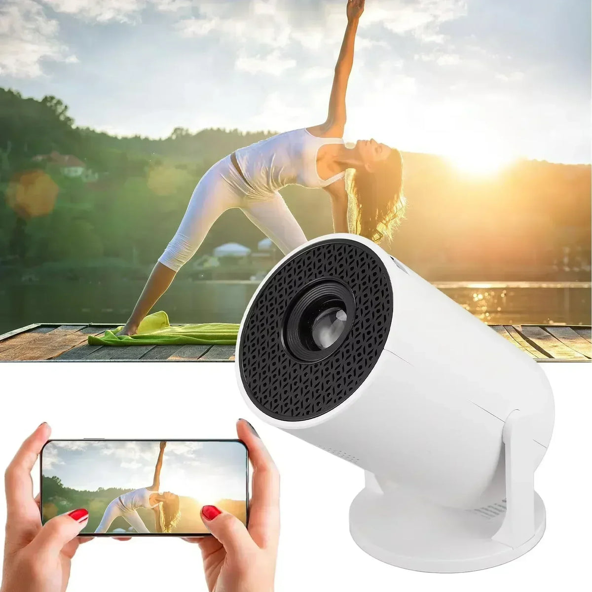 2026New Mini HY300 Projector 4K Android 11 Wifi6 290ANSI Allwinner H713 BT5.0 1080P 1280*720P Cinema Outdoor Portable Projetor ﻿