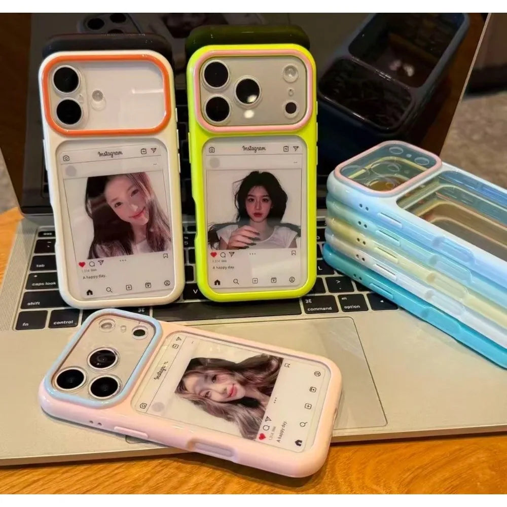 Luxury Candy Color Contrast Transparent Case For iPhone 17 16 15 Pro Max 14 Plus 11 12 13 Clear Ultra Slim Shockproof Ins Cover