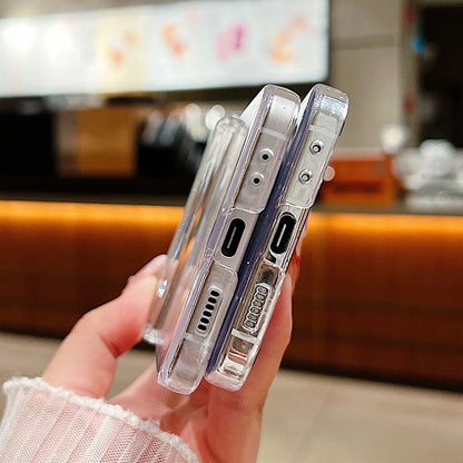 For Samsung Galaxy Z Flip 8 7 FE 6 5 4 3 5G Transparent Case Shockproof Folding Hard Clear Phone Cover For Samsung Z Flip8 Flip7
