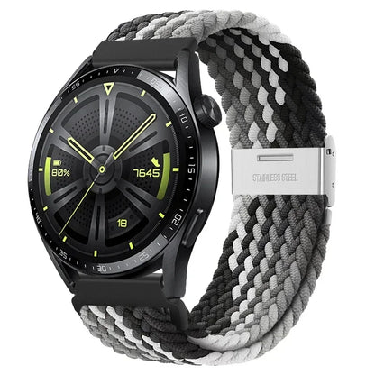 20 22mm Strap for Samsung Galaxy Watch 7 6 5 4 Band 40/44mm 5Pro Active 2 Gear S3 Braided Elastic Bracelet for Huawei GT2/3 4Pro