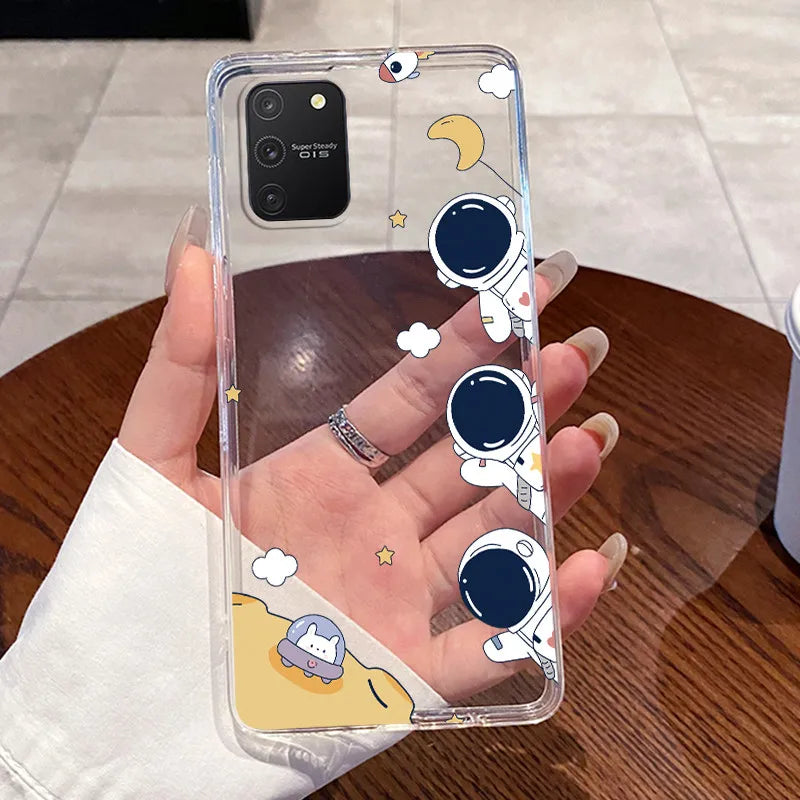 Casing For Samsung S10 Lite Case G770F Aesthetic Cute Cat Fashion Transparent Back Cover For Samsung Galaxy S10 Lite Phone Case