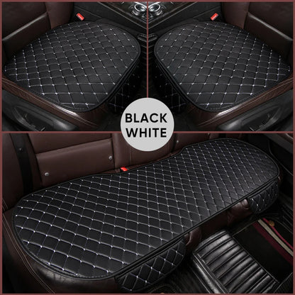 Karcle PU Leather Car Seat Covers Full Set Anti Slip Car Seat Cushion Rear Seat Protector Universal Waterproof Car Seat Pad
