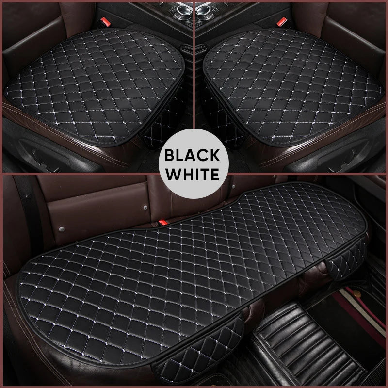 Karcle PU Leather Car Seat Covers Full Set Anti Slip Car Seat Cushion Rear Seat Protector Universal Waterproof Car Seat Pad
