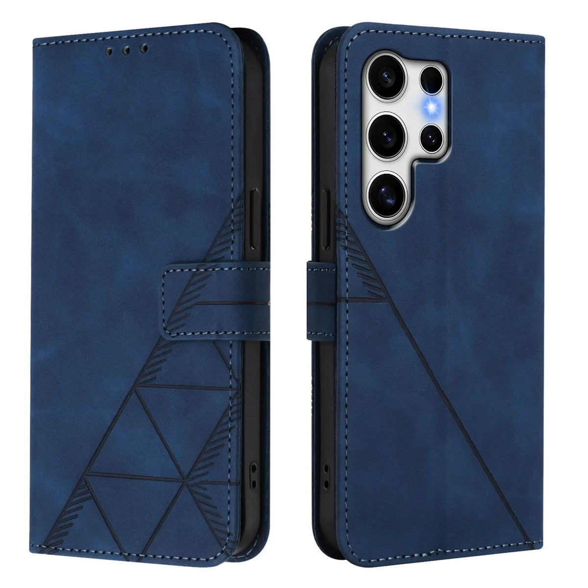 Skin Feel Line Flip Wallet Leather Case For Samsung Galaxy S26 S25 S24 S23 S22 S21 S20 Ultra S25 FE Plus Edge Card Slots Cover
