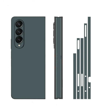 Plain Color Sticker for Samsung Galaxy Z Fold7 6 5 4 3 Back Screen Protector Hing Side Skin 3 in 1 Protective Film Fold4
