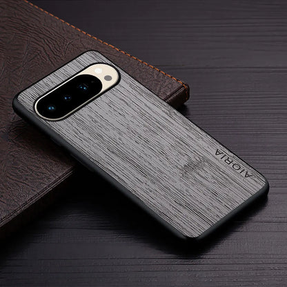 Case for Google Pixel 10 Pro XL Fold Bamboo Wood Pattern Leather Phone Cover Coque Funda for Google Pixel 10 Pro XL Case Capa