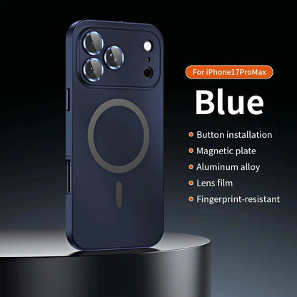 Luxurious Aluminium Magnetic Phone Case For iPhone 12 13 14 15 16 17 18 Pro Max Plus Air Lens Glass Protective Metal Phone Cover