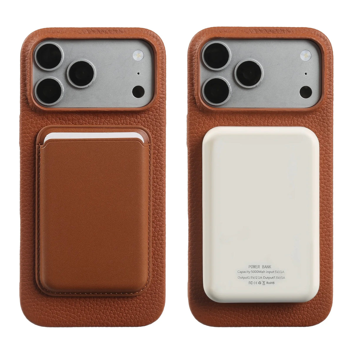 Litchi Genuine Leather Case for iPhone 17 Pro Max 16 15 14 13 12 11 For Magsafe Luxury Genuine Leather Handmade Phone Cover