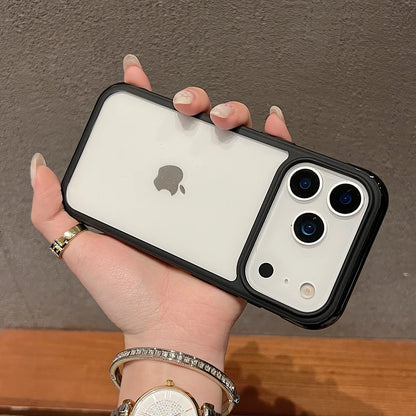 Luxury Transparent  Acrylic Phone Case For iPhone 13 14 15 16 17 18 Pro Max Shockproof Clear Bumper Back Cases Cover