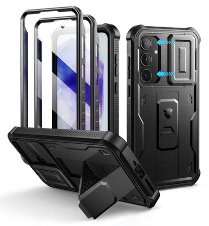 Dexnor Case For Samsung Galaxy A55 Case 6.6 inch Full Body Rugged Cover with Camera Cover & Built-in Screen Protector Kickstand