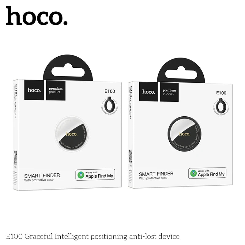 E100 Smart GPS Tracker Mini Tag Anti-Lost Device with Case for iOS Apple Find My App Car Key Pet Kids Locator Finder