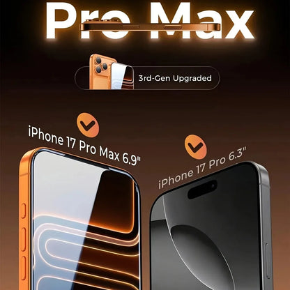 High-Definition Tempered Glass Screen Protectors, Full-Screen High-Definition, High Hardness And Scratch Resistance, for iPhone 17 16 15 14 13 12 11 Pro Max 14 15 16 Plus 16e,17Air 3 pcs